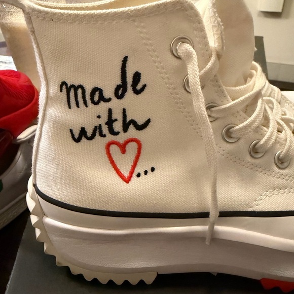 Converse Cream High-Top Sneakers - Picture 3 of 12